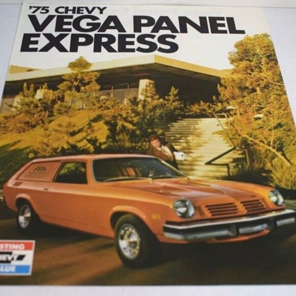 Original 1975 Chevy Vega Panel Express Poster Dealership Sales Brochure Catalog! - Picture 1 of 2